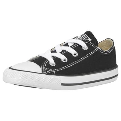 Sneaker CONVERSE "CHUCK TAYLOR ALL STAR OX", Kinder, Gr. 21, schwarz, Textil, kontrastfarbene Details, Schuhe Skaterschuh Canvassneaker Sneaker low, für Kinder
