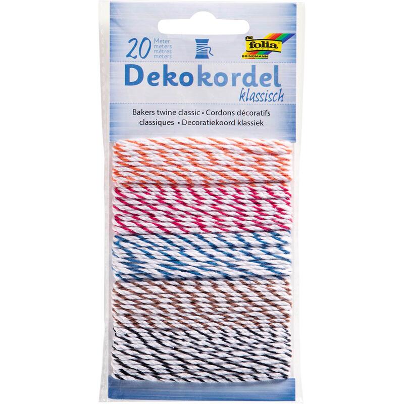 folia Dekokordeln Bakers Twine Klassisch farbsortiert 12210