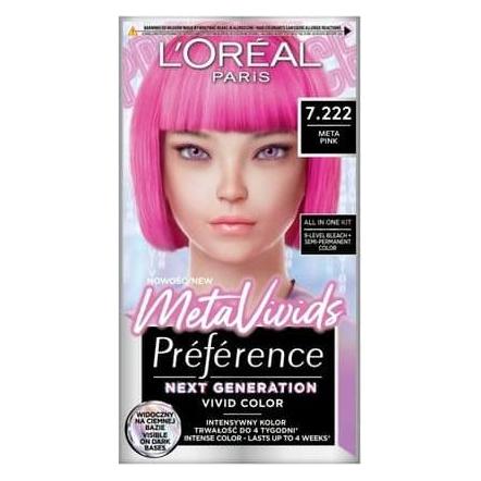 L'Oréal Paris L'Oreal Preference Metavivids Hair Dye 7.222 Meta Pink (7.222 Meta Pink) (3600524105105)