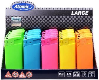 Accendino in plastica solid fluo ricaricabile Personalizzate o neutre