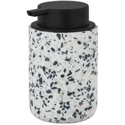 SCHÖNER WOHNEN-Kollektion Seifenspender Tosi Polyresin Weiß / Schwarz