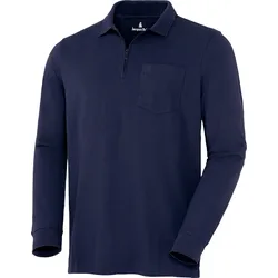 Jacques Britt Herren Polohemd langarm mit Zipp