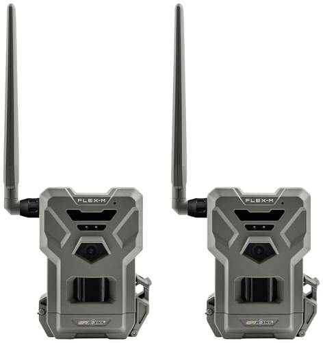 Spypoint FLEX-M Twin Pack Wildkamera 28 Megapixel Tonaufzeichnung, 4G Bildübertragung, GSM-Modul Grau-Grün (matt)