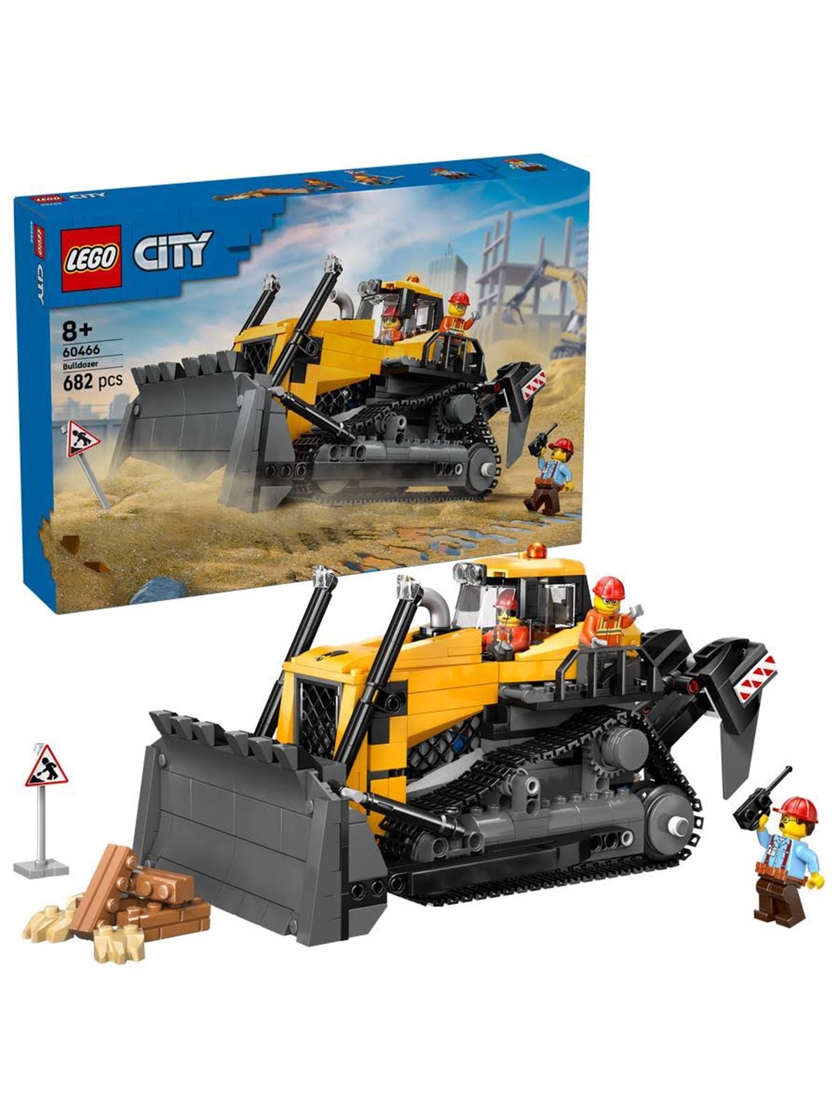 LEGO City 60466 Gelber Bulldozer