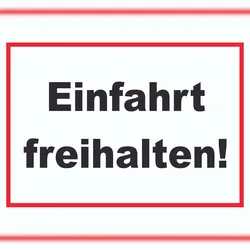 HB-Druck Einfahrt freihalten Schild A5 (148x210mm)