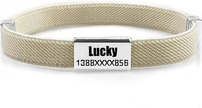 Uplift Essentials Custom Engraved Smart Tag Safety Collar khaki