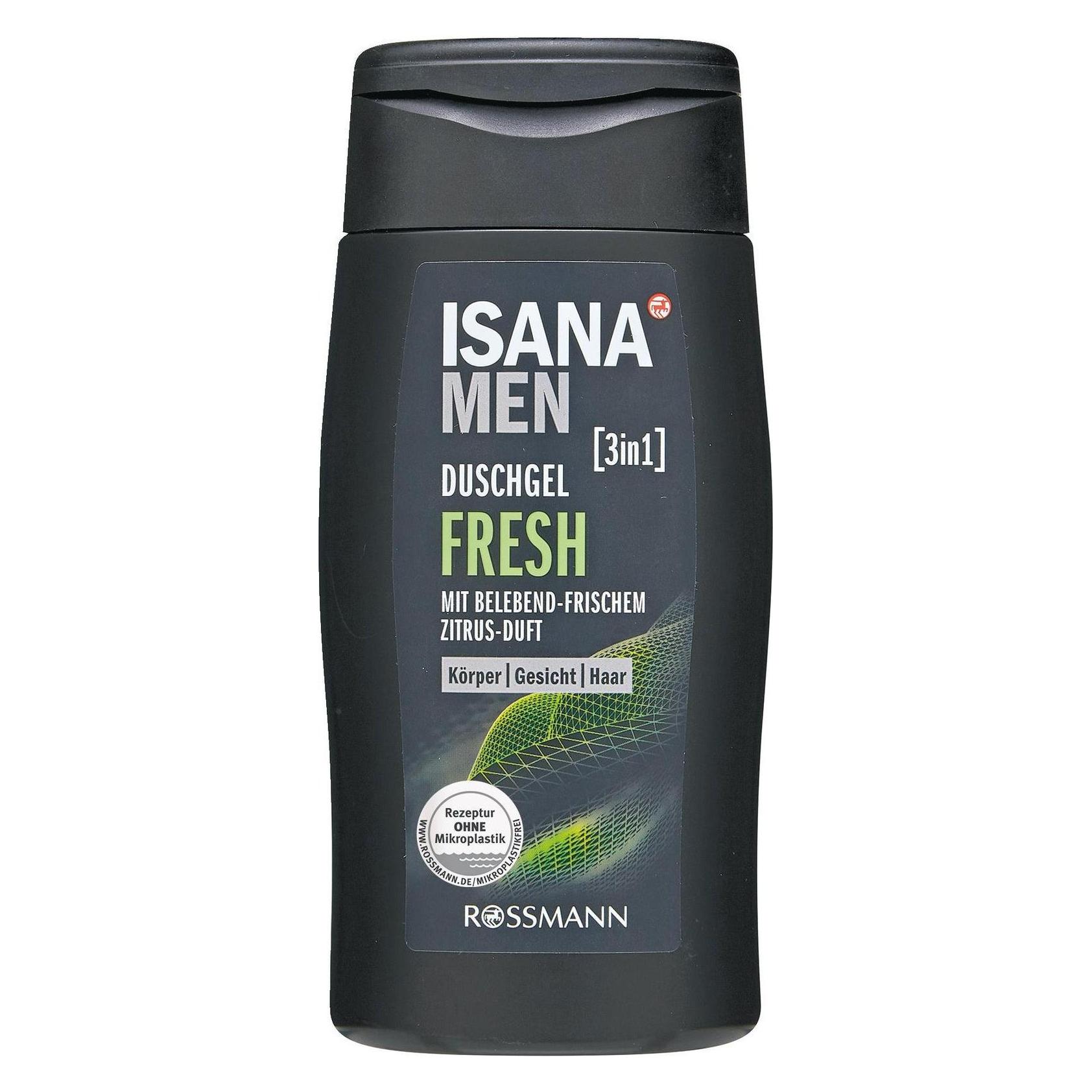 Isana MEN Duschgel 3 in 1 Fresh 300 ml (300 ml) (4305615407616)