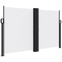 vidaXL Seitenmarkise Ausziehbar Weiß 140x1000 cm
