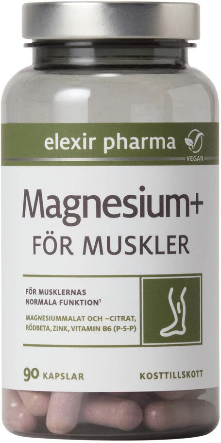 Elexir Pharma Magnesium+ För Muskler 90 Caps
