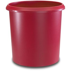 Läufer Papierkorb 26504, Allrounder, rot, rund, aus Kunststoff, 18 Liter