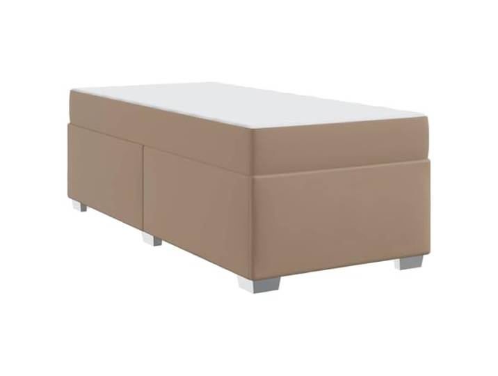 PUGYNBK Bettgestell mit Cappuccino-Matratze, 90 x 200 cm Holz und Metall, feste Lamellen, mittlere Festigkeit, Taschenfedern, modernes Design