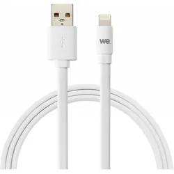We-Vibe C ble Apple USB/lightning plat: évite de faire des noeuds 2m blanc - en silicone (2 m), USB Kabel