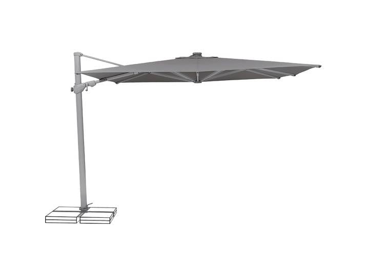 Suncomfort BY GLATZ Sonnenschirm Varioflex stonegrey Polyester B 300 T 300 cm - Sonnenschirm