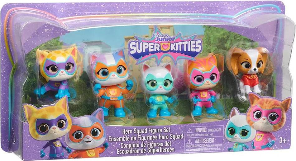 Just Play Ltd. SuperKitties Helden Squad Set van 5 figuren, 7,5 cm