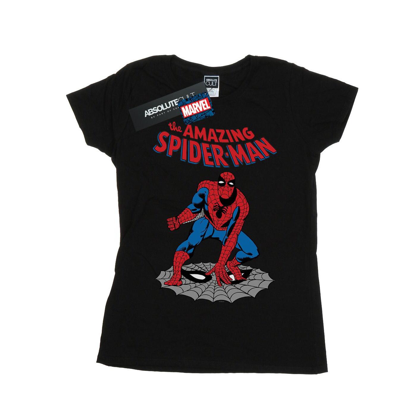 Marvel Dames/Dames The Amazing Spider-Man Katoenen T-Shirt (Zwart)