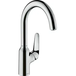 hansgrohe Focus M42 Einhebel-Küchenmischer 220, 1-jet, 71802000, Farbe: Chrom