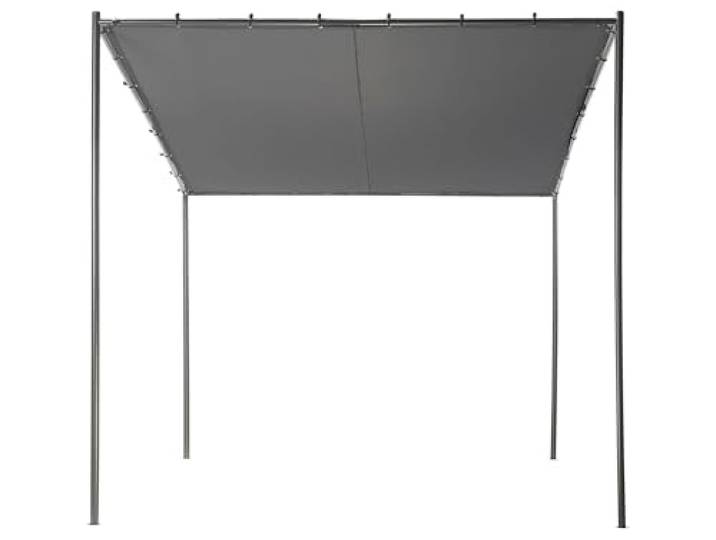 Pergola Stahl dunkelgrau/schwarz 282 x 294 cm Garten Terrasse Outdoor Vimino