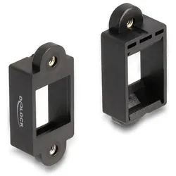 DELOCK Keystone Halterung für Einbau mit Schraubanschluss sw