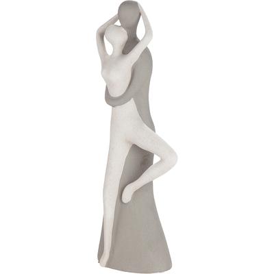 Skulptur GILDE "Figur Monroe weiß H. 45 cm", weiß, B:19cm H:45cm T:10cm, Keramik, Dekofiguren, Frauenfigur abstrakter Stil sitzende Pose Wohnaccessoire