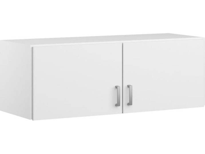 Schrankaufsatz RAUCH Bremen , weiß (weiß uni), B:91cm H:39cm T:54cm, Holzwerkstoff, Möbelaufsätze, Schrankaufsatz