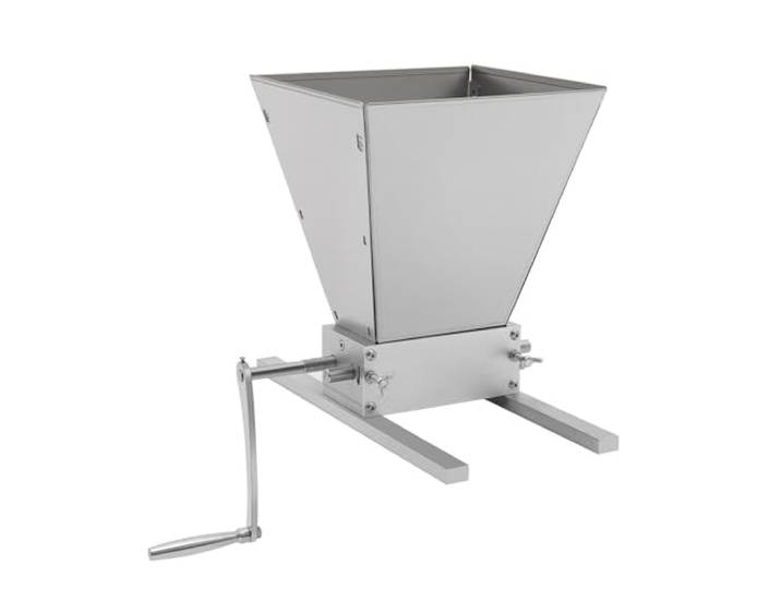 4L Manuelle Getreidemühle Malzmühle Schrotmühle Barley Mais Schrotmühle Edelstahl Grainmühle Grain Crusher Malt Mill,Verstellbarer Rollenabstand,Große Trichteröffnung,zwei Aluminium