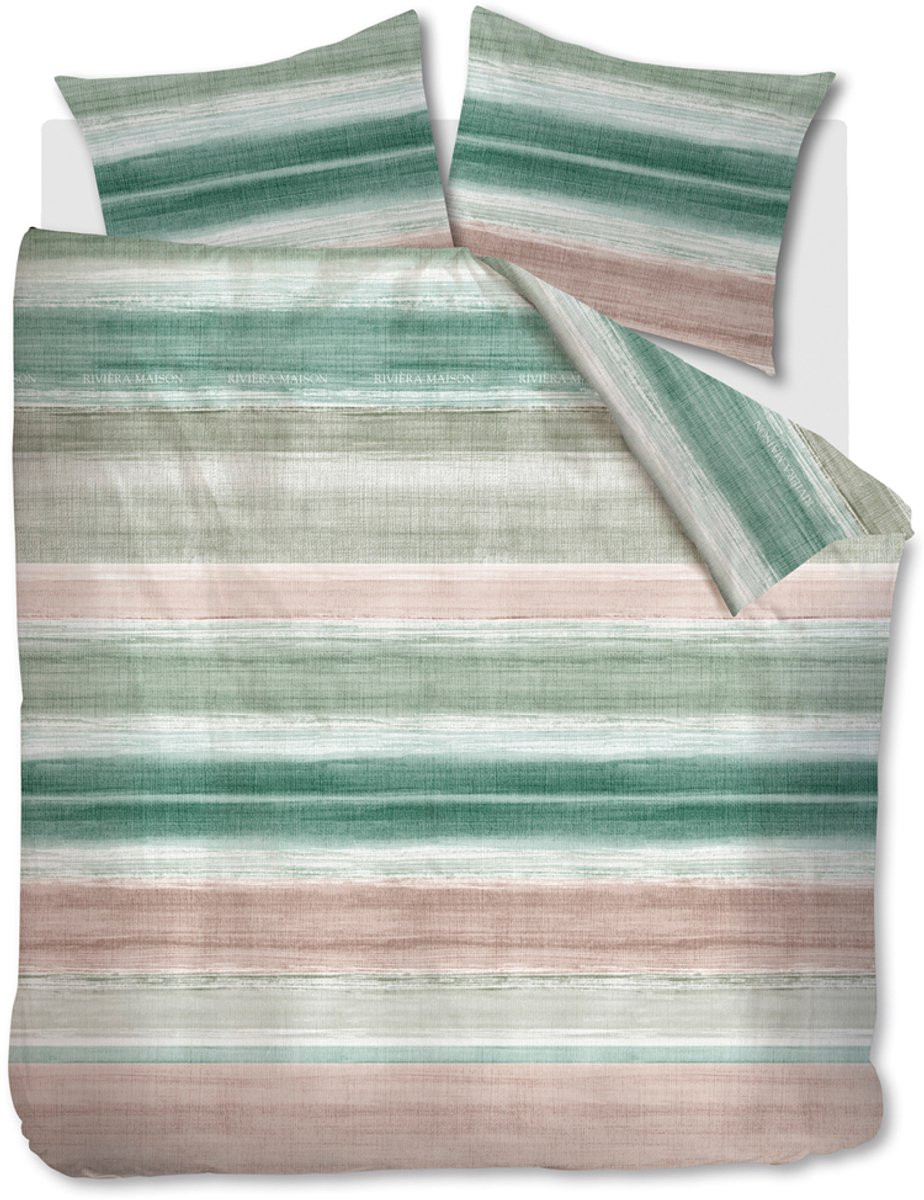 Rivièra Maison Crayons dekbedovertrek - Tweepersoons - Groen - 200x220 cm
