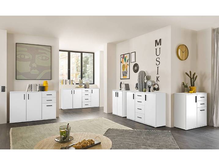 Buffet Gumton 120 cm - Type A 120 x 84 x 35cm Blanc/Blanc