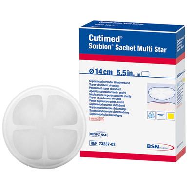 Cutimed Sorbion Sachet Multistar Wundaufl.Drm.8cm 10 St Pflaster