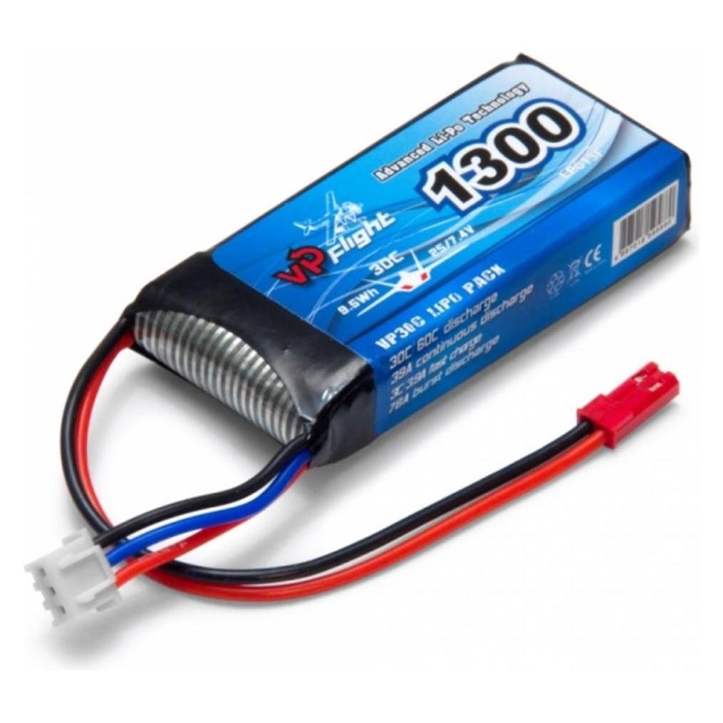 Vapex Li-Po 2S 7,4V 30C 1.300 mAh, JST-RCY (BEC)-kontakt (1300 mAh, 7.40 V) (VPLP013F)