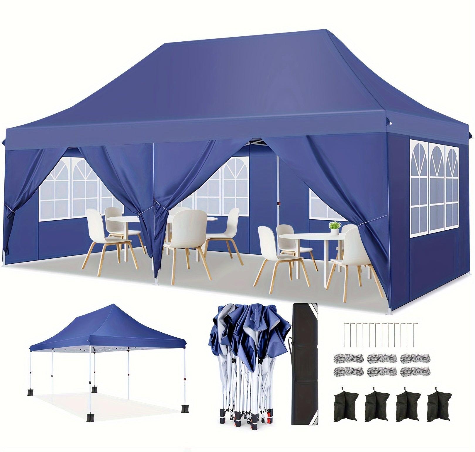 Pop-Up-Zelt - Pavillon - Garten-Zelt - Party-Zelt - 3 x 6 Meter - Abnehmbare Seitenteile - Leichtes Gestell