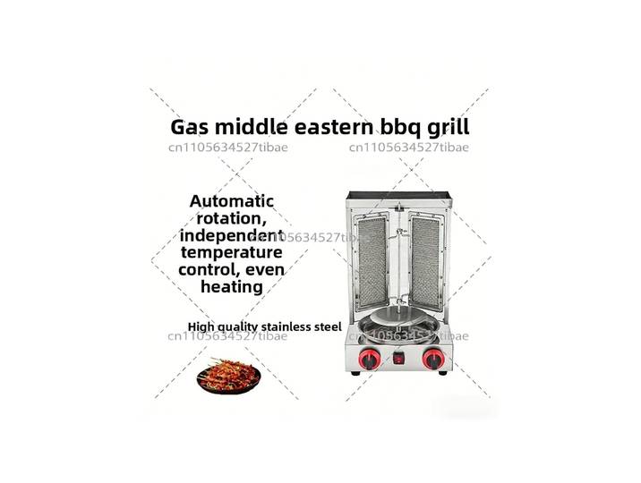 Nouvelle machine à kebab à gaz double tête de haute qualité pour restaurants et hôtels, en acier inoxydable, vente directe