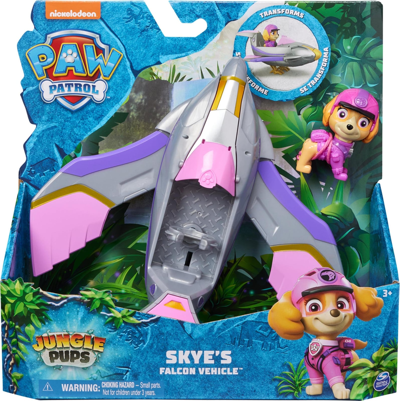 Spin Master Paw Patrol Jungle Pups Falkenvoertuig met Skye-figuur