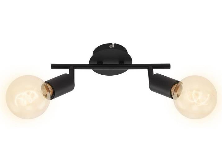 Deckenleuchte Spotleuchte Schwenkbar 2xE27 60W schwarz Metall Briloner