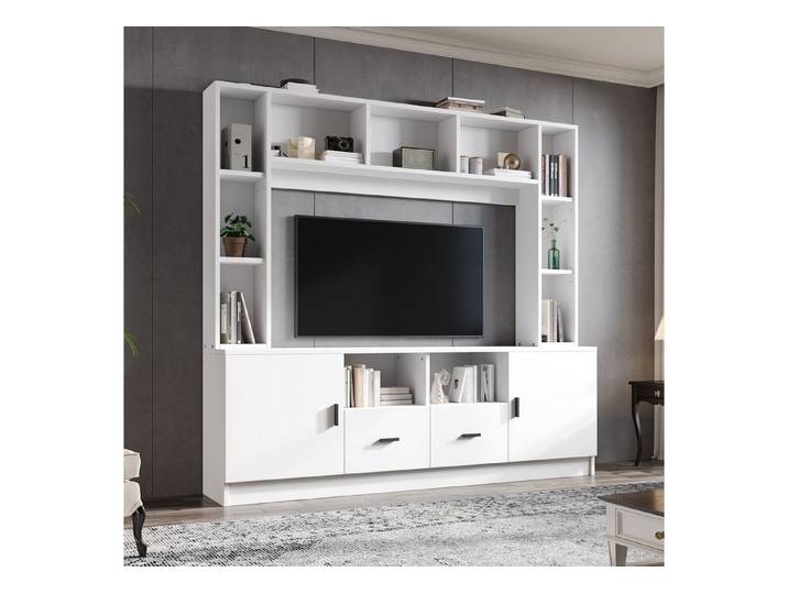 STILVORA Sideboard mit Schubladen,TV Wohnzimmermöbel-Set Anbauwand mit Staufächer