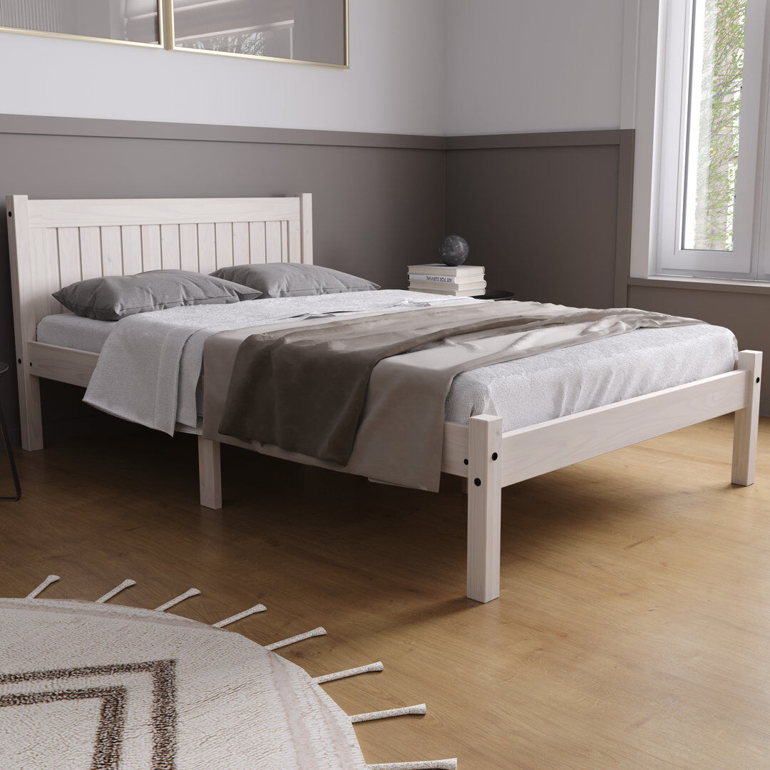 Brambly Cottage Burrillville Platform Bed White Wash Small Double (4')
