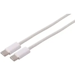 USB-C Ladekabel, 2.0, 240W, weiß, Textil, 2,5m