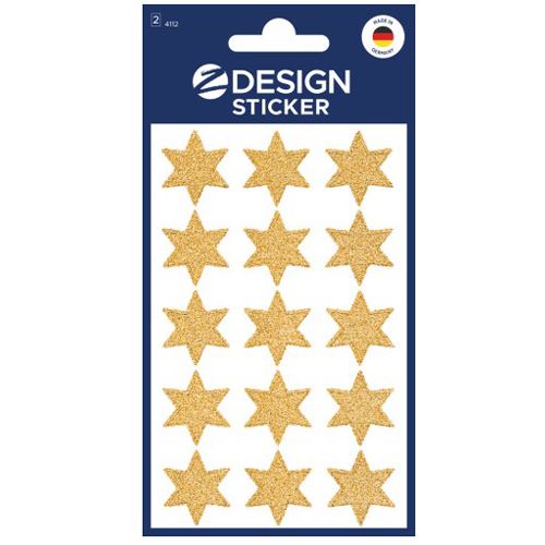 AVERY Zweckform Aufkleber Stern, gold, 30 Etiketten