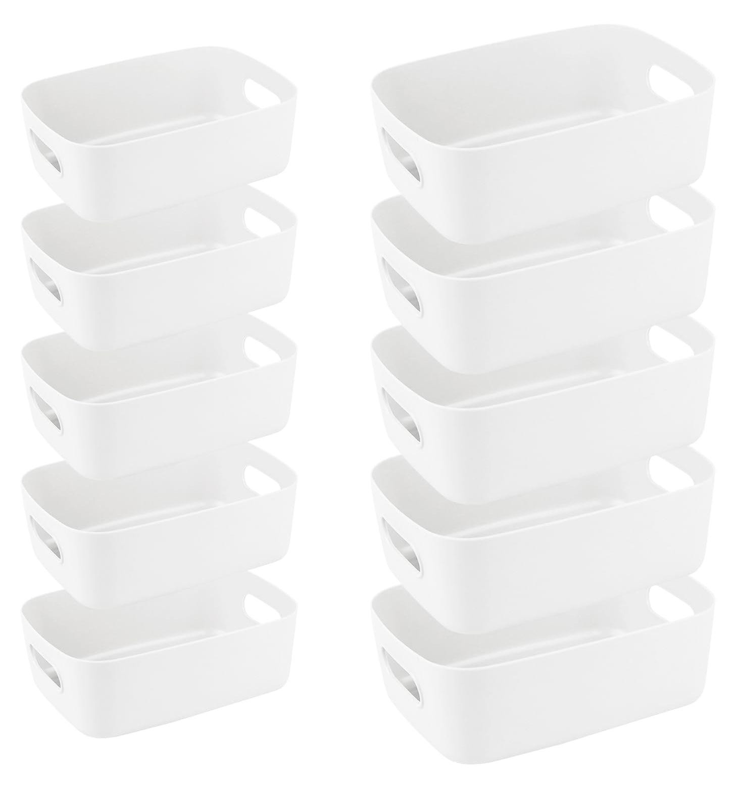 Dripio Stapelbare Opbergboxen van Kunststof met Handvatten, Solid