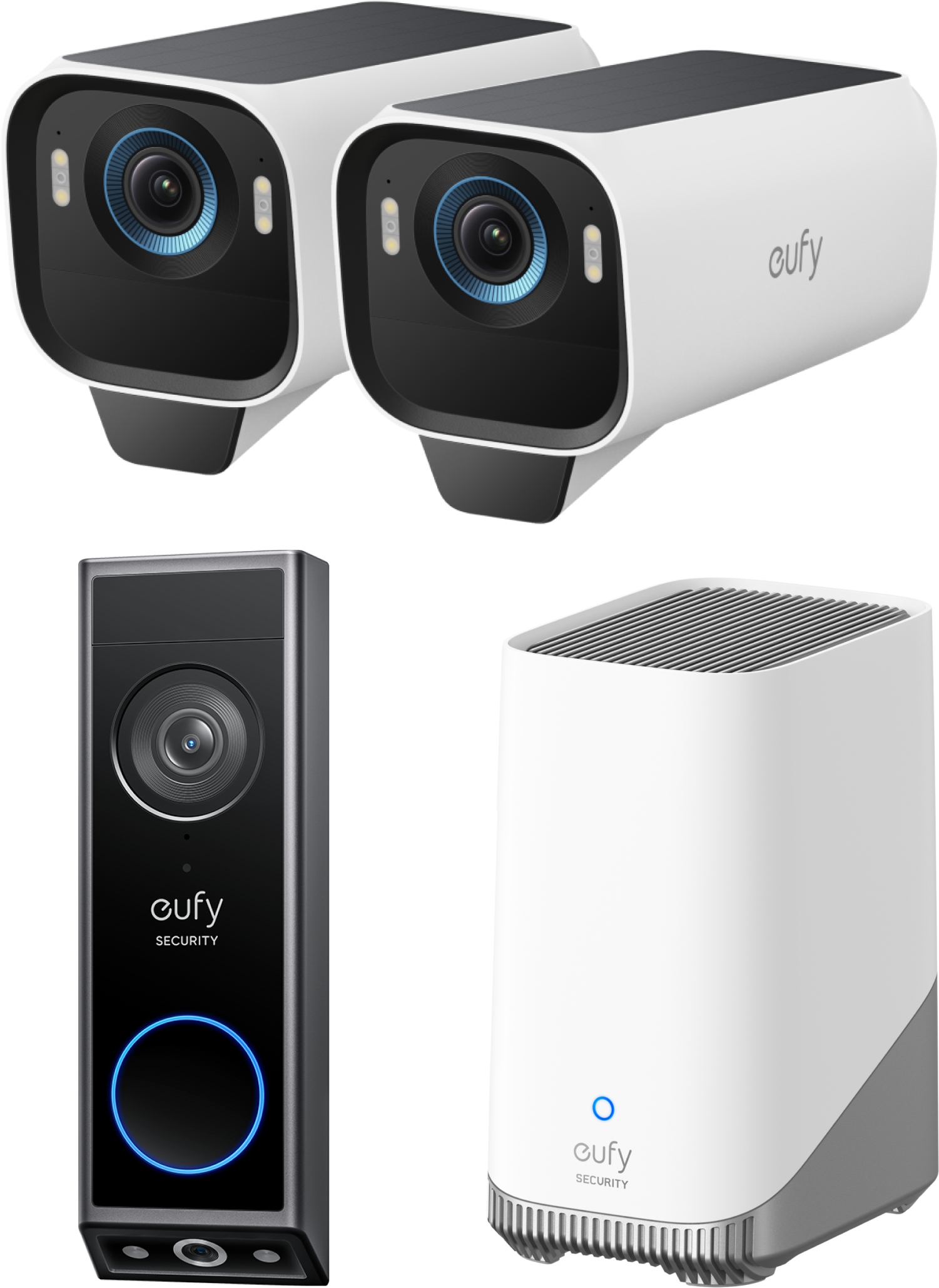 eufyCam S3 Pro 2-Cam Kit  + Video Doorbell E340 White