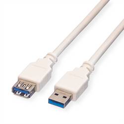 SECOMP STANDARD USB 3.1 Gen 1 Verlängerungskabel, Typ A-A, ST/BU, beige, 0,8 m S3011