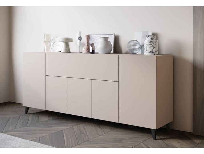 Commode DARION avec de nombreuses étagères - couleur cachemire