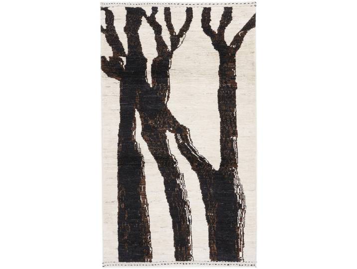 Berber Ela Design Teppich 122x205 Handgeknüpft Modern Orientteppich Designteppich Wolle