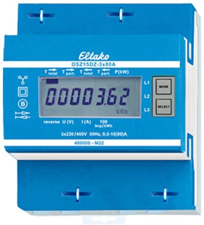 ELTAKO Zweiweg-Drehstromzähler DSZ15DZ-3x80A MID geeicht (28480315)