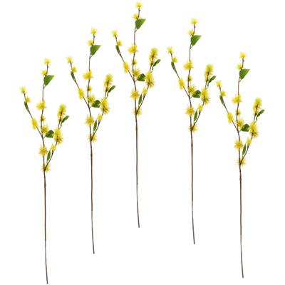 Kunstblume I.GE.A. "Zaubernuss", gelb, B:20cm H:100cm, Obermaterial: 93% Kunststoff, 7% Polyester, Kunstpflanzen, 5er Set