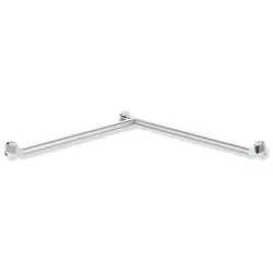 Hewi System 900 Duschhandlauf 900.35.10440 Edelstahl verchromt, 765 x 765 mm, Ausführung links