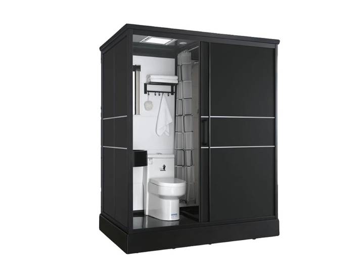 Salle de douche intégrée extérieure, toilettes rurales, salle de bain, toilettes intégrées