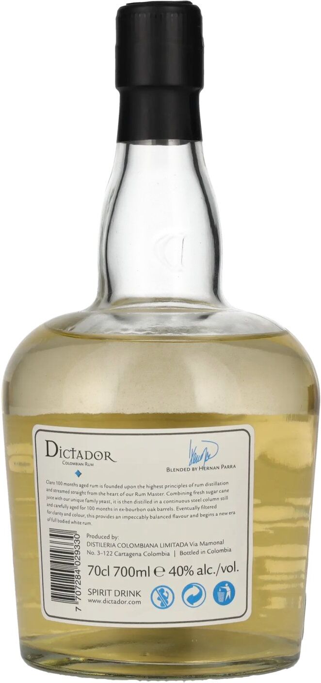 Dictador Rum Dictador CLARO 100 Months Aged Spirit Drink 40% Vol. 0,7l