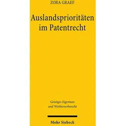 Auslandsprioritten im Patentrecht, Fachbücher von Zora Graef