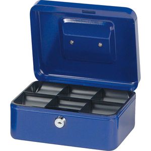 Maul Geldkassette 2, 5610237, mit Zylinderschloss, 20 x 9 x 17 cm, blau