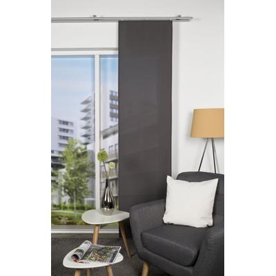 Schiebegardine HOME WOHNIDEEN "OXFORD" Gr. 1, grau (anthrazit), B:60cm H:245cm, Polyester, Gardinen, Schiebevorhang Uni
